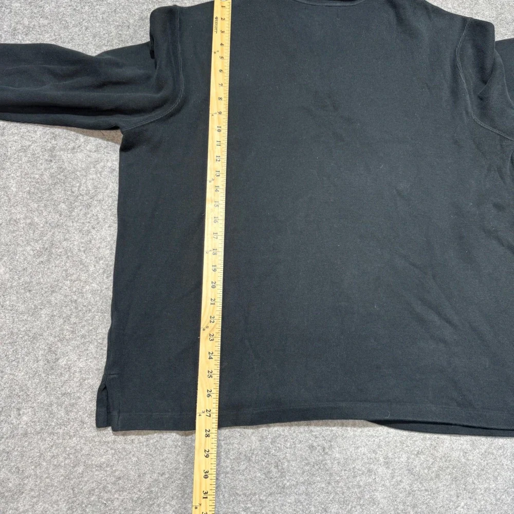 Polo Ralph Lauren Mens XL Black Quarter Zip Pullover Cotton Knit Sweater Pony